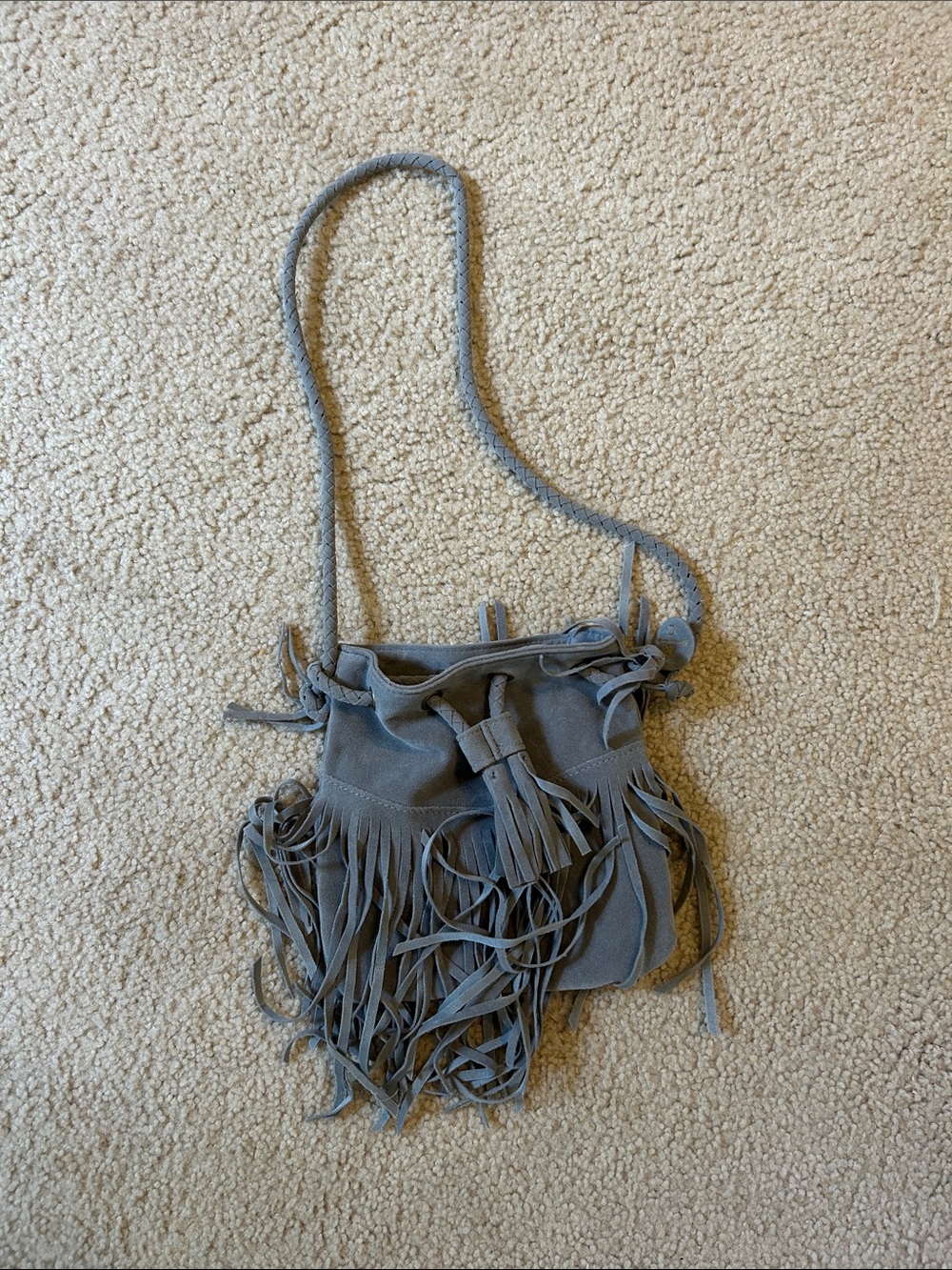Rylee + Cru Gray Fringe Kids Bag